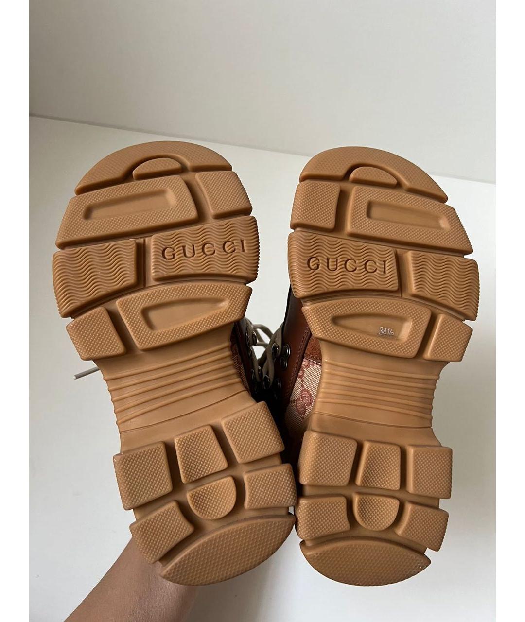 GUCCI Коричневые замшевые ботинки, фото 5