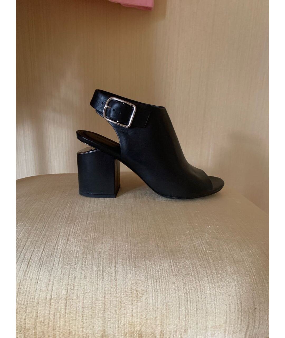 ALEXANDER WANG Черные кожаные босоножки, фото 6