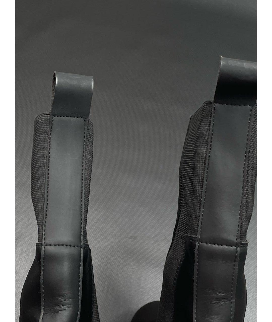 RICK OWENS Черные кожаные высокие ботинки, фото 3