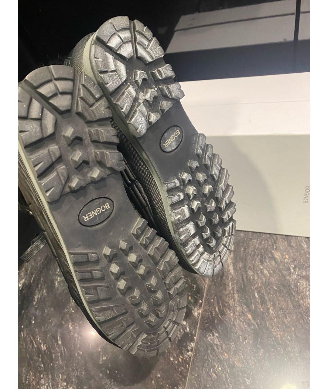 BOGNER Черные кожаные ботинки, фото 5