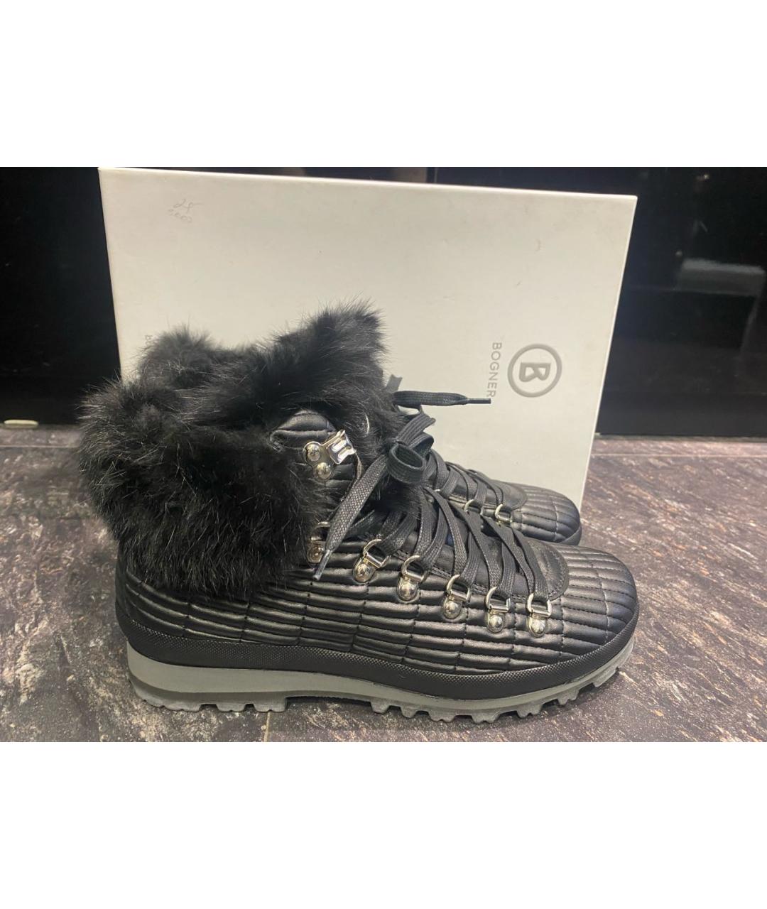 BOGNER Черные кожаные ботинки, фото 6