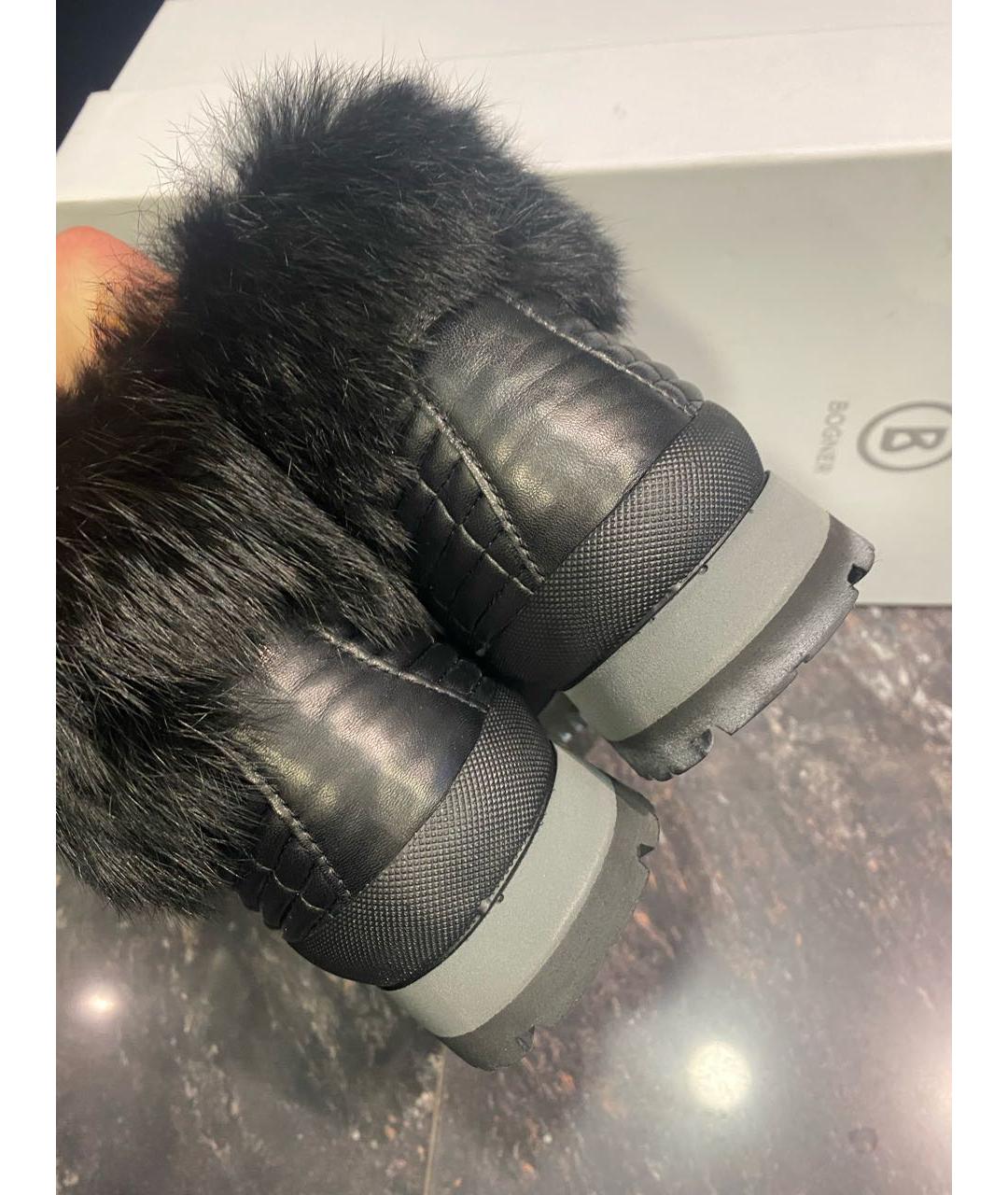 BOGNER Черные кожаные ботинки, фото 4