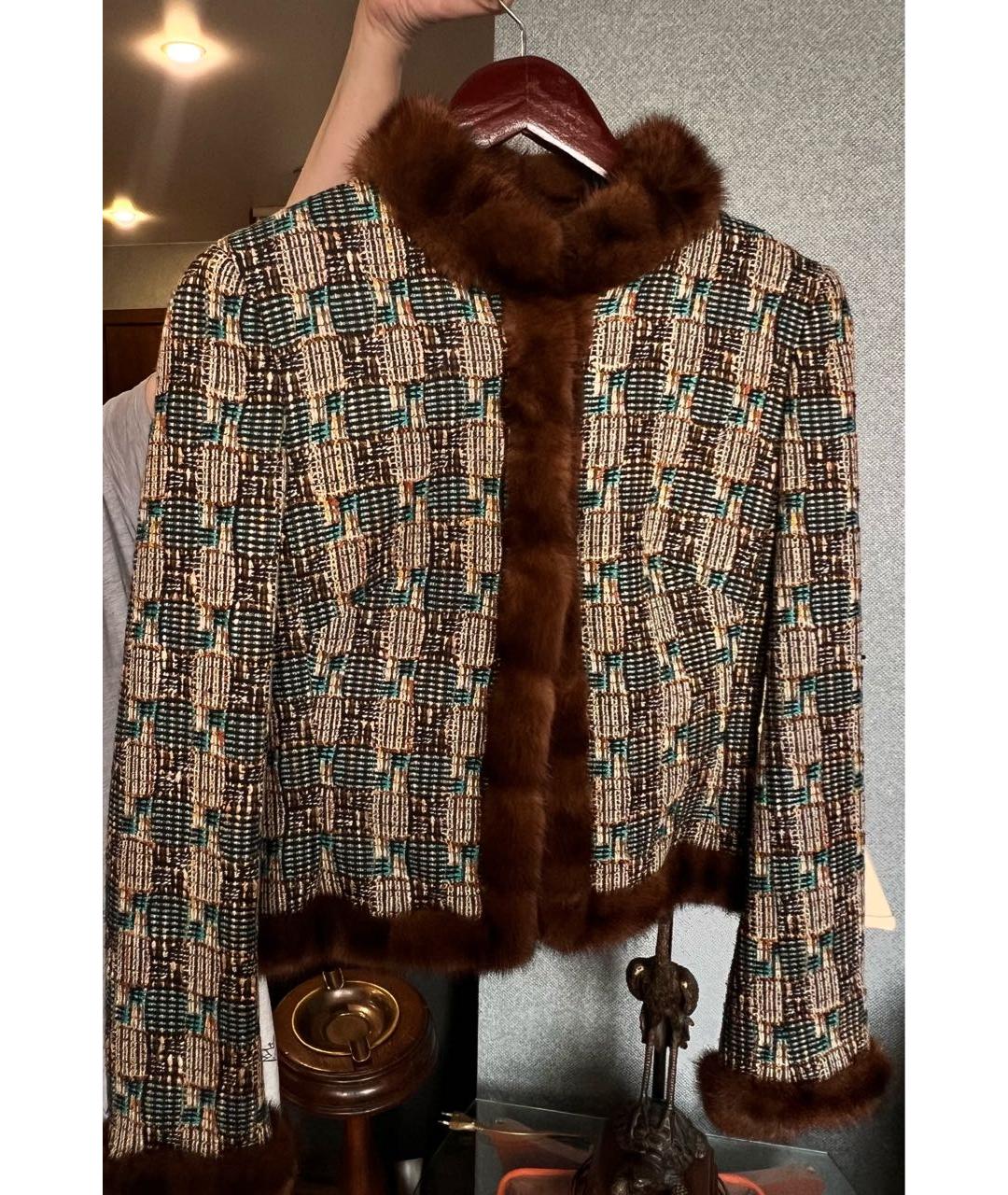 ESCADA Коричневый шерстяной костюм с юбками, фото 7