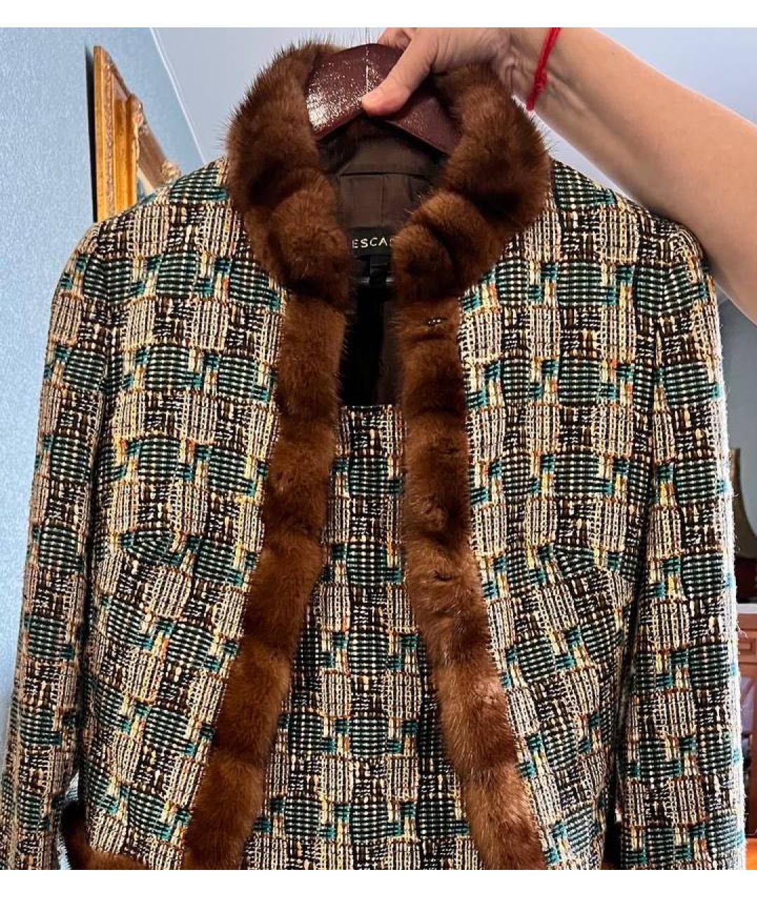 ESCADA Коричневый шерстяной костюм с юбками, фото 3