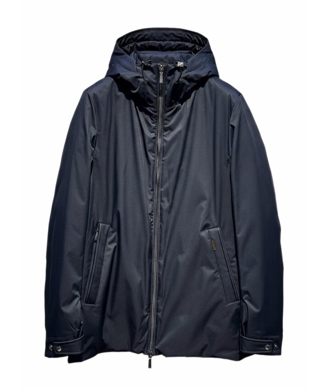 MOORER Черный полиэстеровый пуховик, фото 1