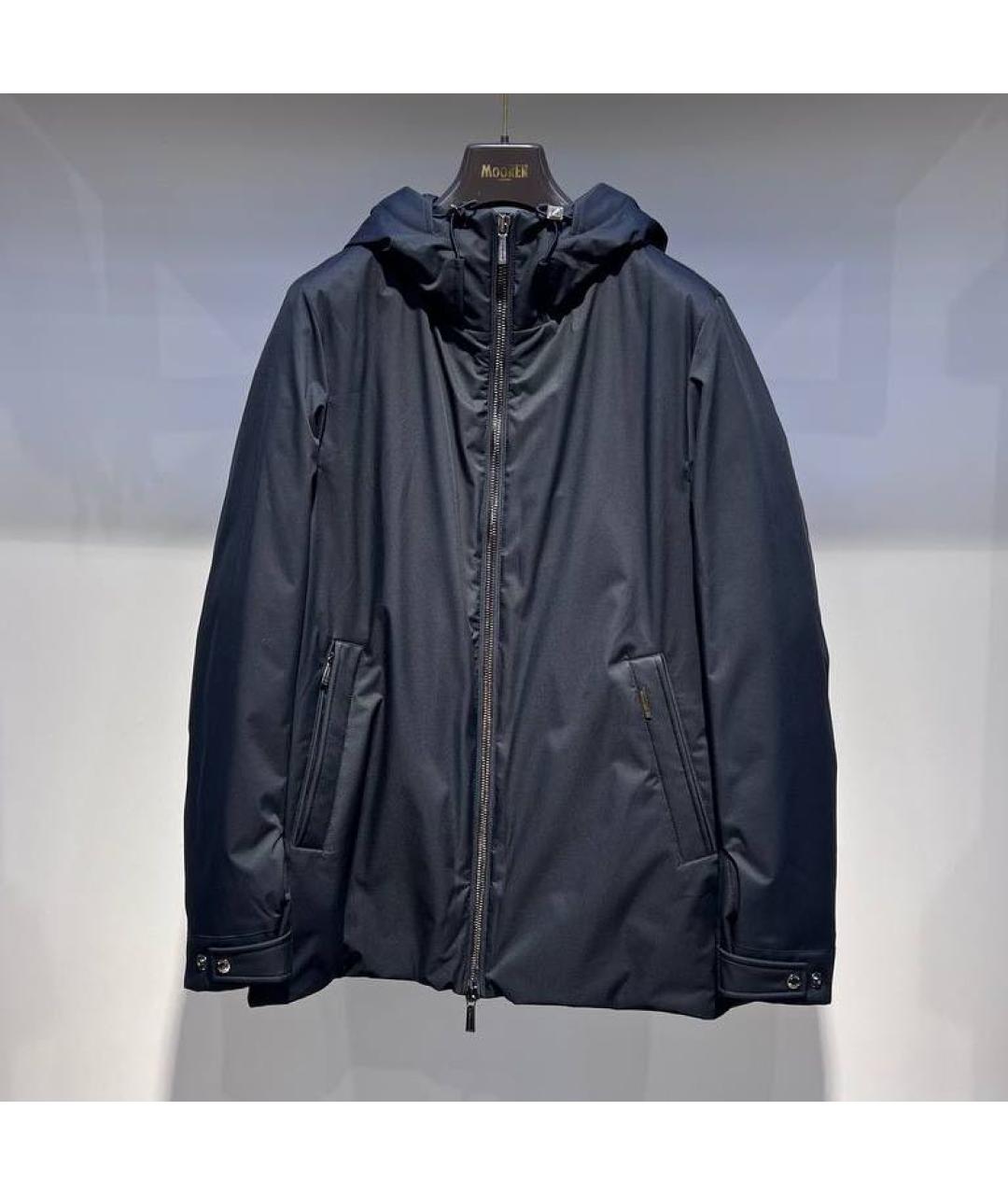 MOORER Черный полиэстеровый пуховик, фото 4