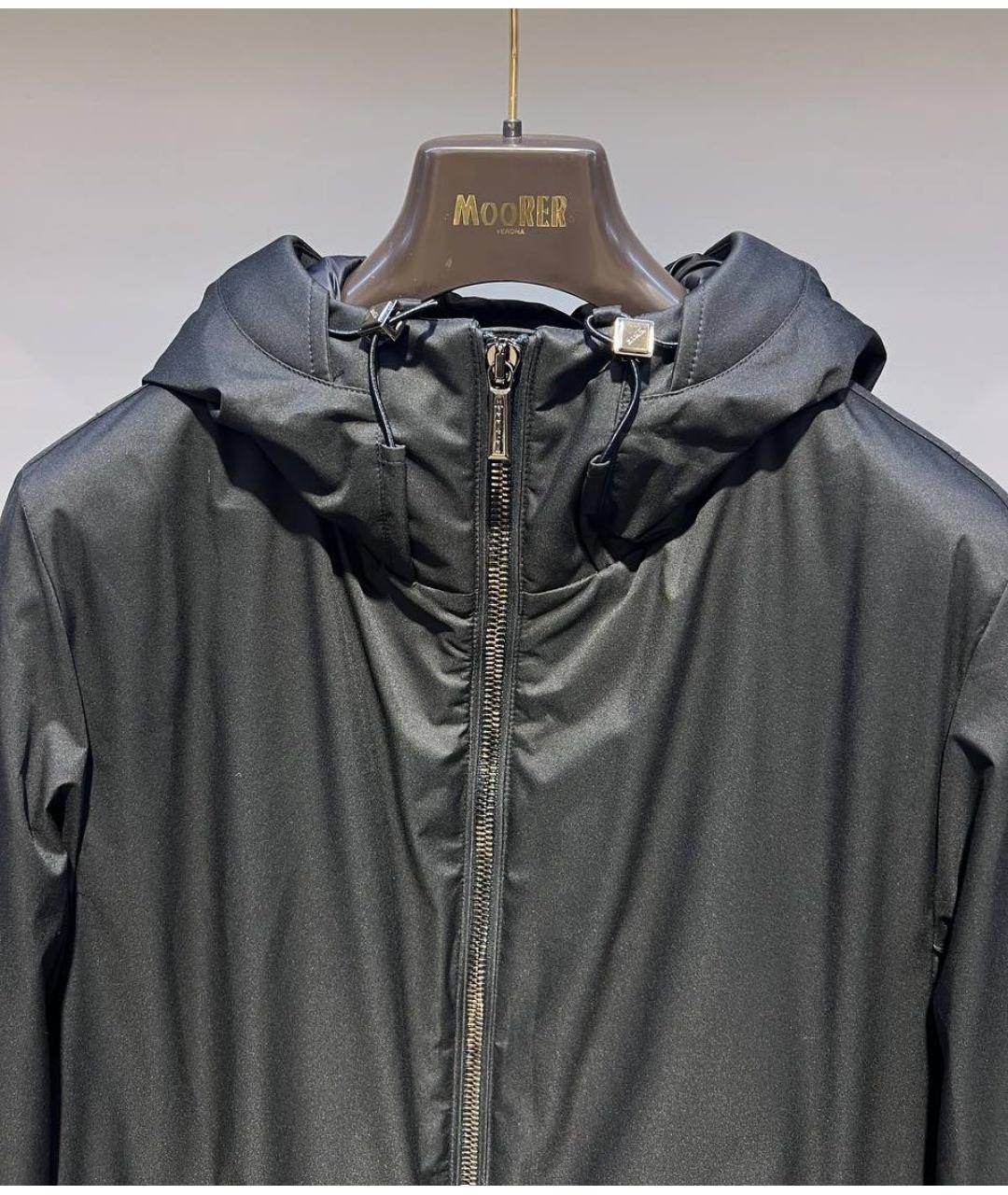 MOORER Черный полиэстеровый пуховик, фото 3