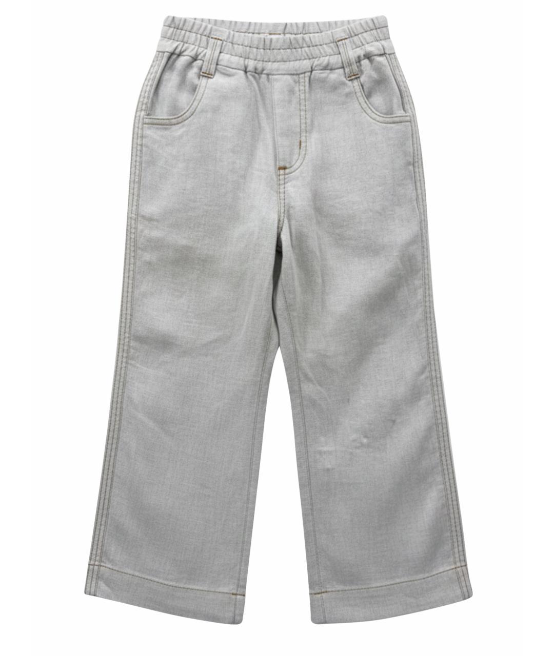 BRUNELLO CUCINELLI Бежевые вискозные брюки и шорты, фото 1