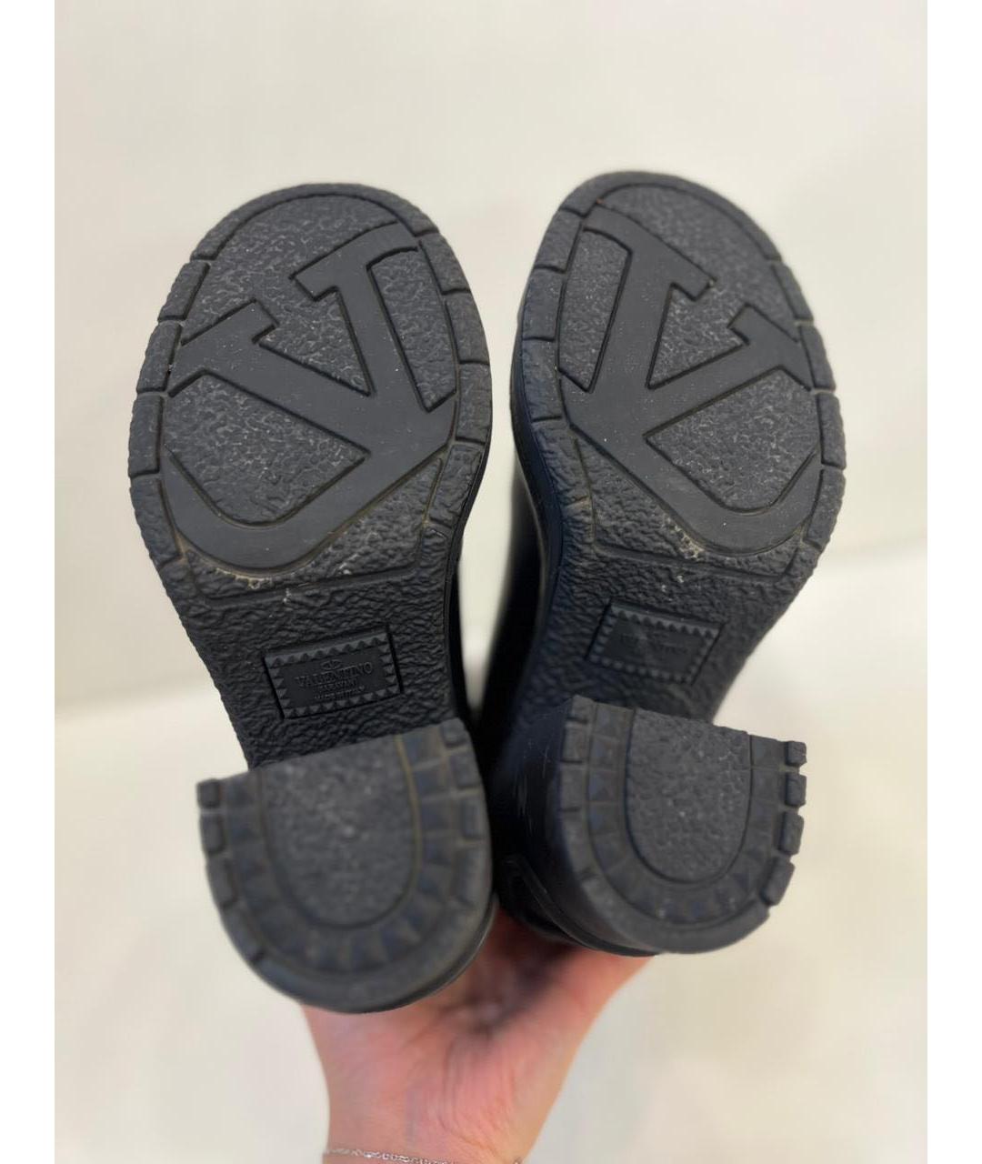 VALENTINO Черные кожаные ботинки, фото 7