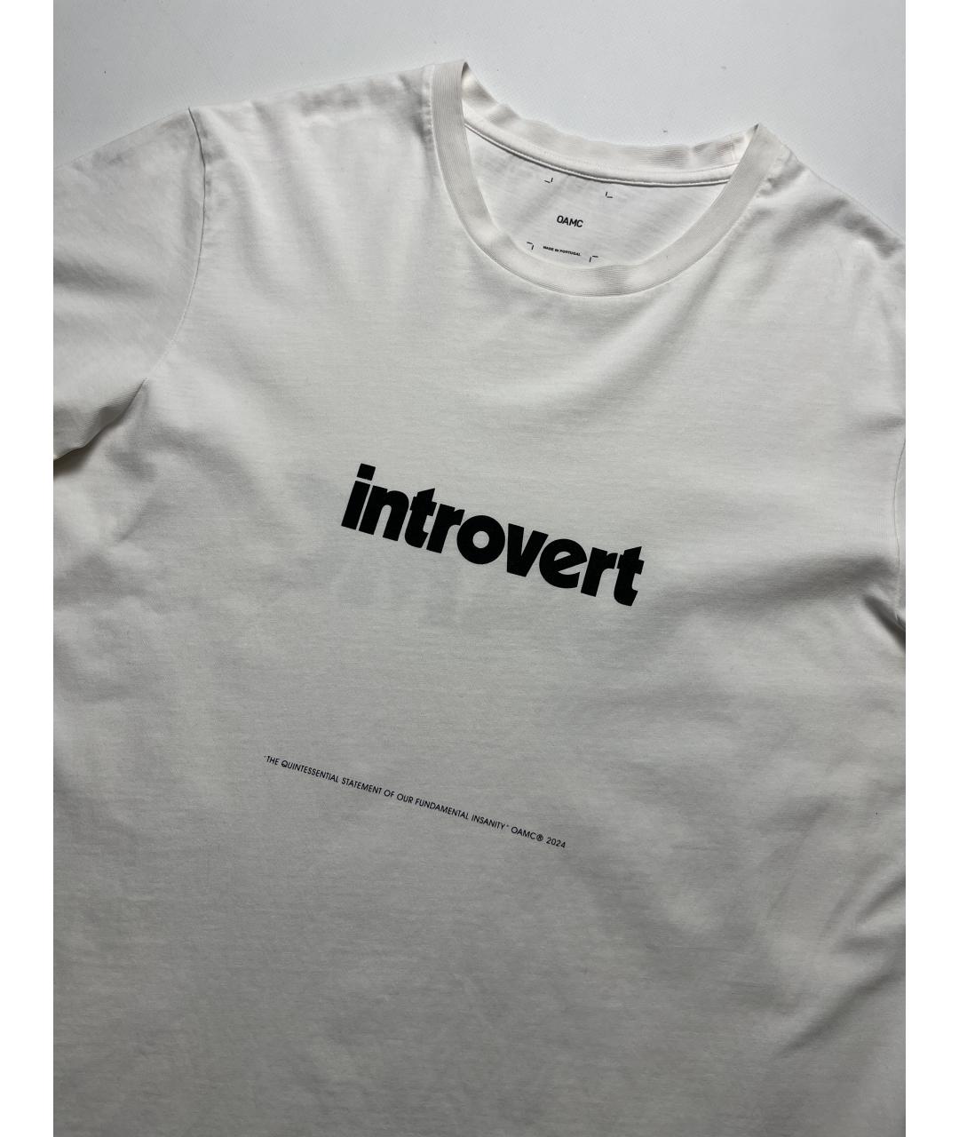 OAMC Белая хлопковая футболка, фото 2