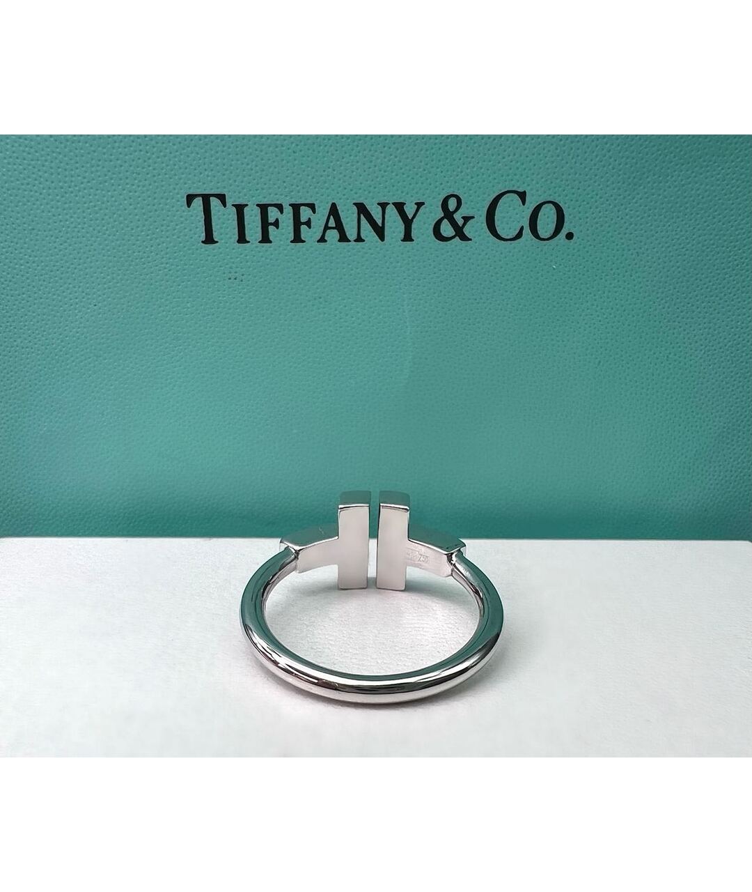TIFFANY&CO Бирюзовое кольцо из белого золота, фото 3