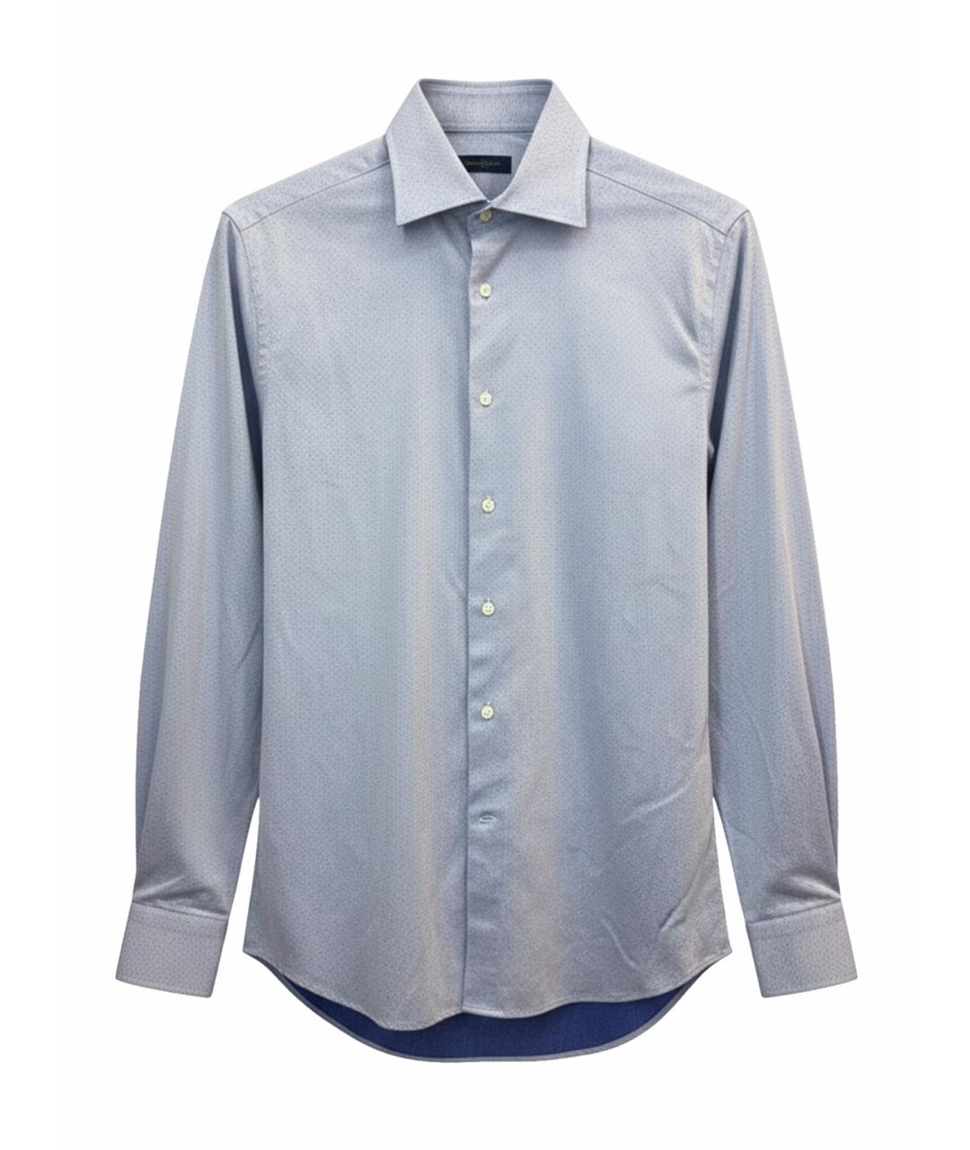 CANALI Голубая хлопковая кэжуал рубашка, фото 1