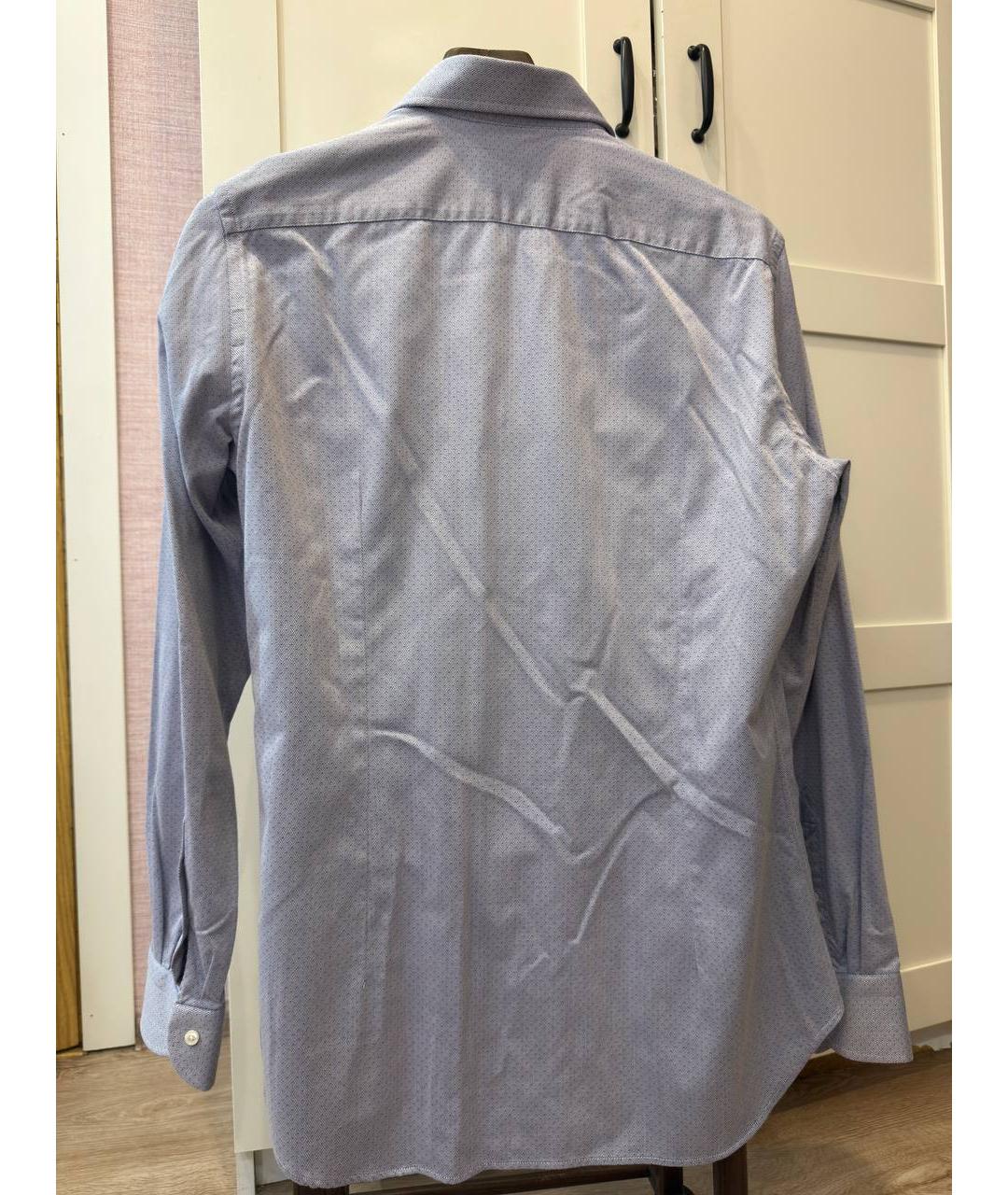 CANALI Голубая хлопковая кэжуал рубашка, фото 2