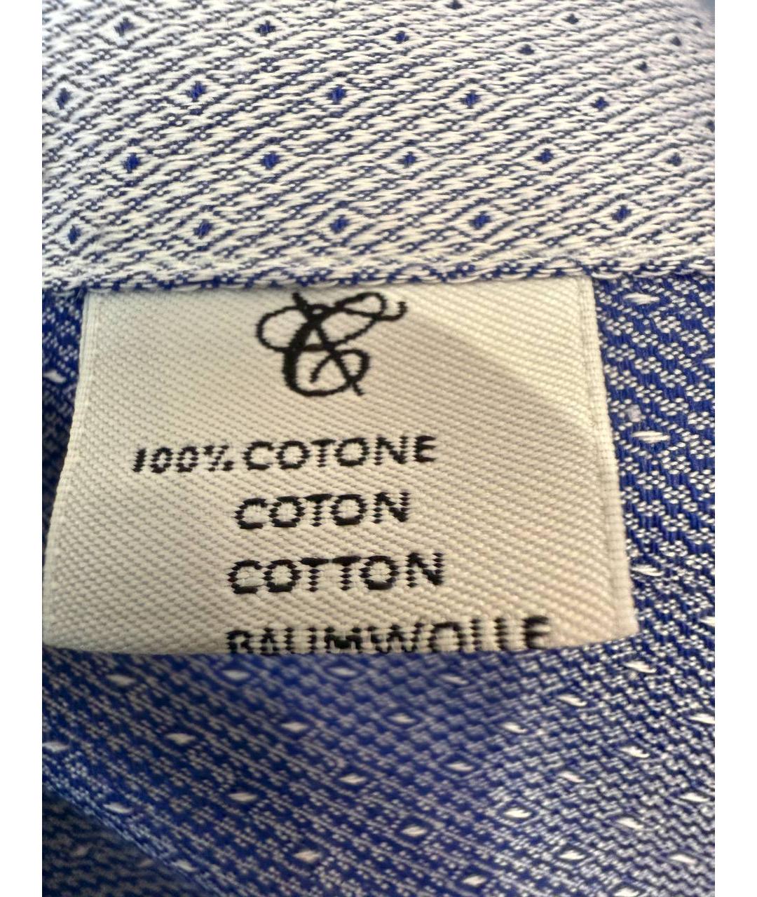 CANALI Голубая хлопковая кэжуал рубашка, фото 4