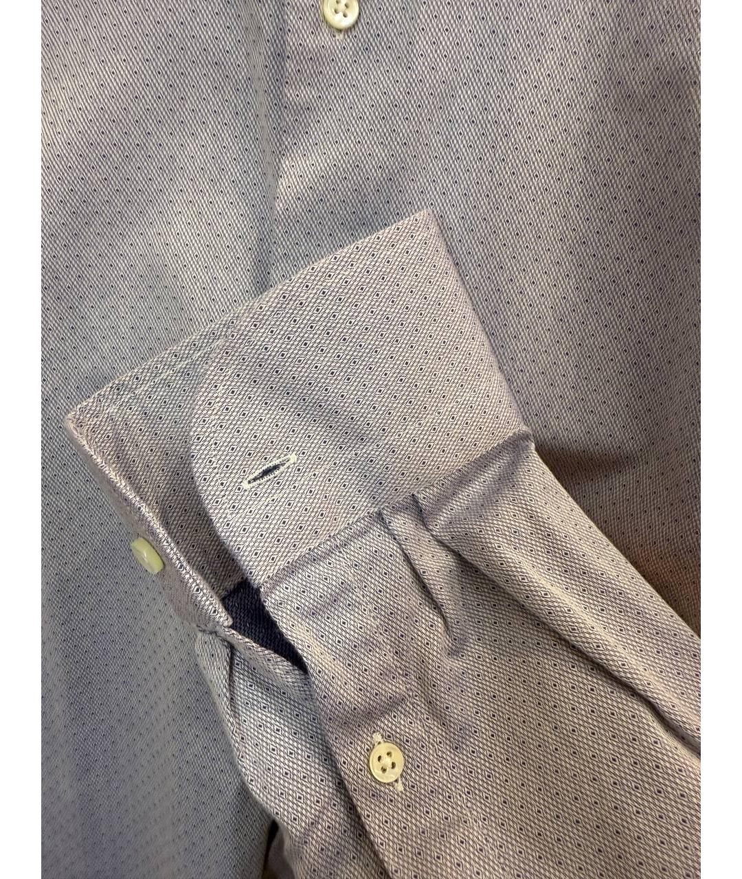 CANALI Голубая хлопковая кэжуал рубашка, фото 6