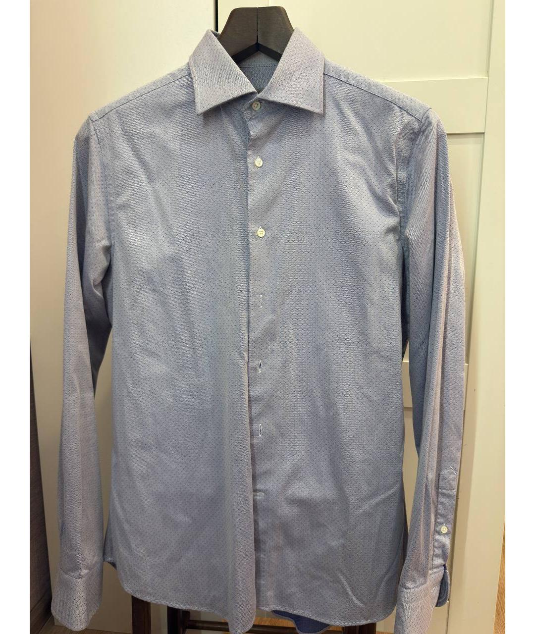 CANALI Голубая хлопковая кэжуал рубашка, фото 7