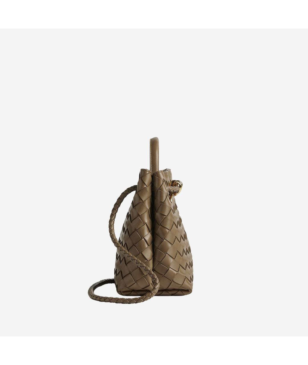 BOTTEGA VENETA Зеленая кожаная сумка тоут, фото 2