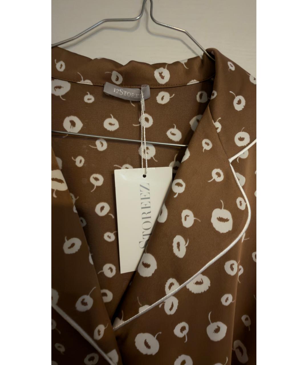 12 STOREEZ Коричневый полиэстеровый костюм с брюками, фото 3