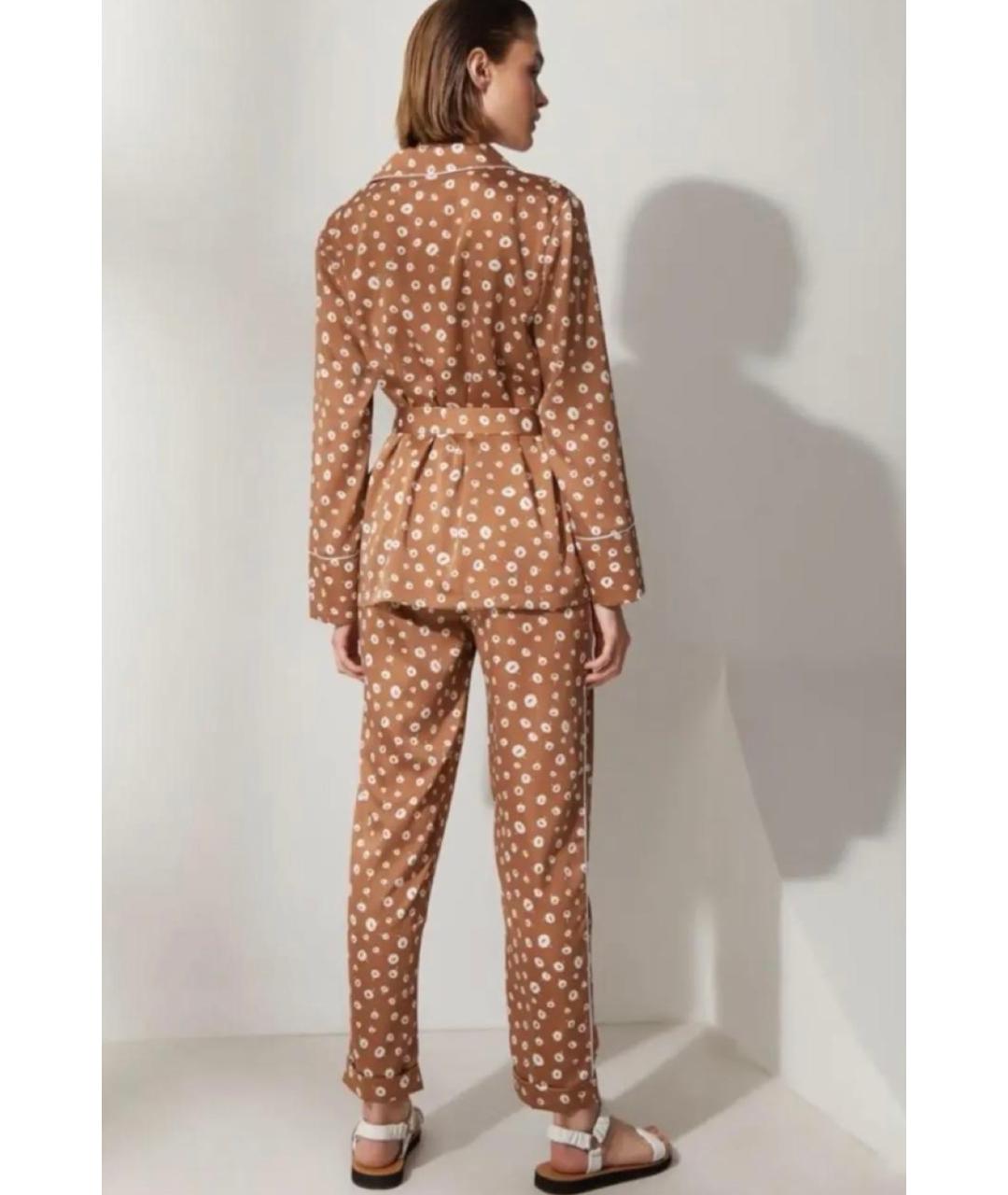 12 STOREEZ Коричневый полиэстеровый костюм с брюками, фото 7