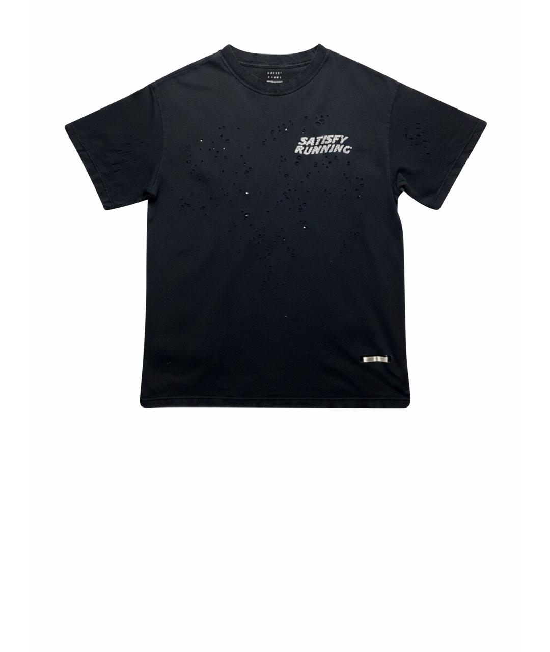 SATISFY Черная хлопковая футболка, фото 1