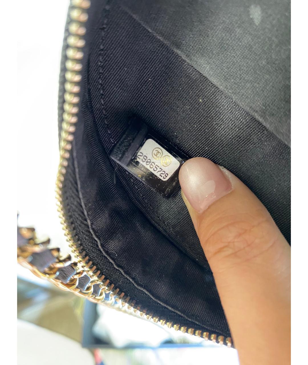 CHANEL Черная кожаная сумка через плечо, фото 6