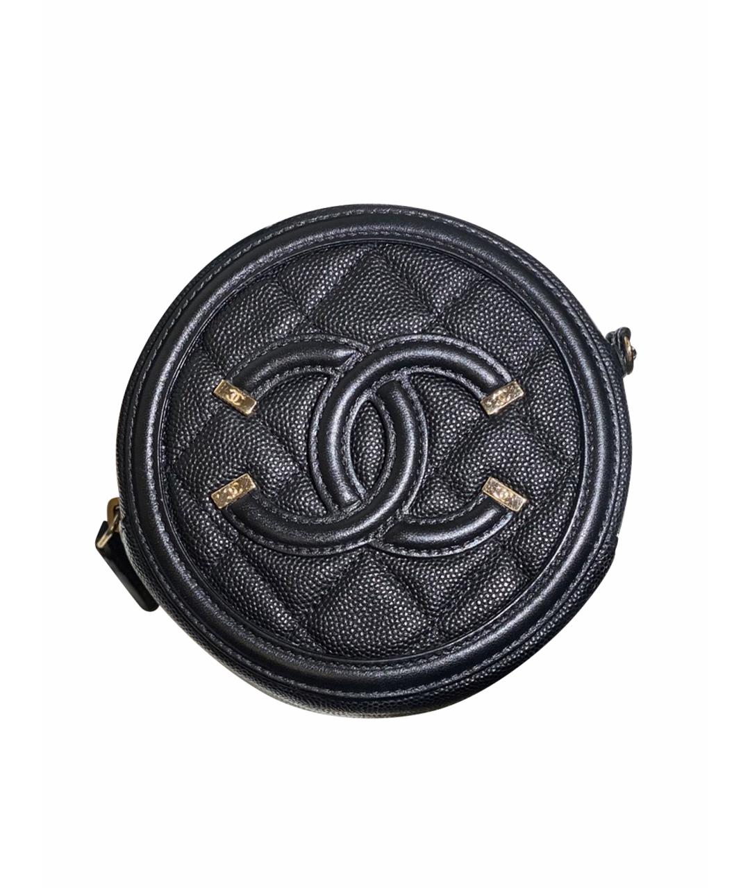 CHANEL Черная кожаная сумка через плечо, фото 1