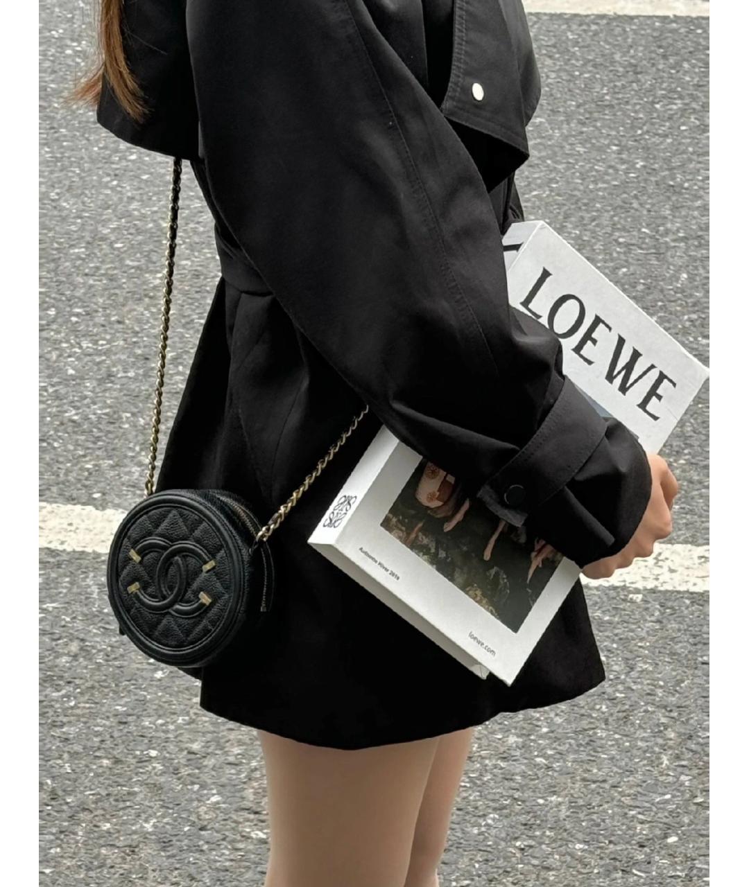 CHANEL Черная кожаная сумка через плечо, фото 9