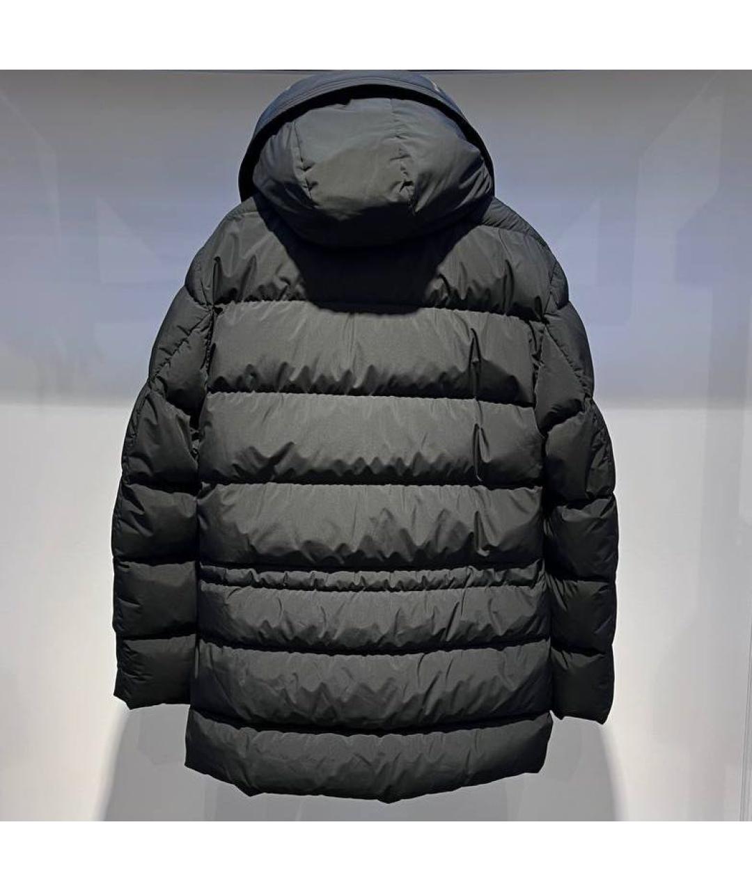 MOORER Черная полиэстеровая куртка, фото 2