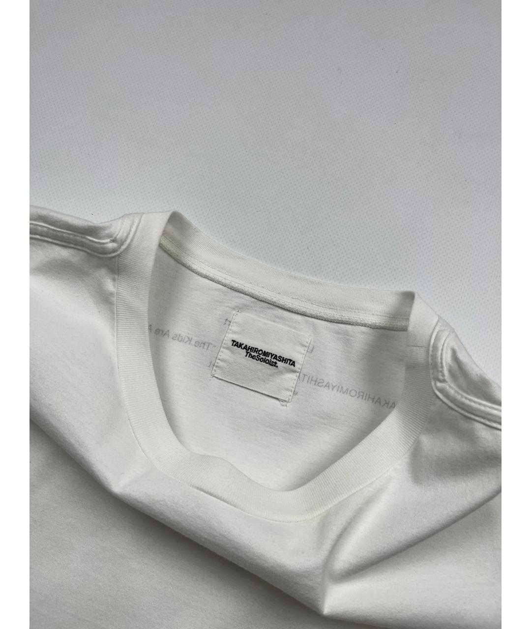 TAKAHIROMIYASHITA THE SOLOIST Белая хлопковая футболка, фото 3
