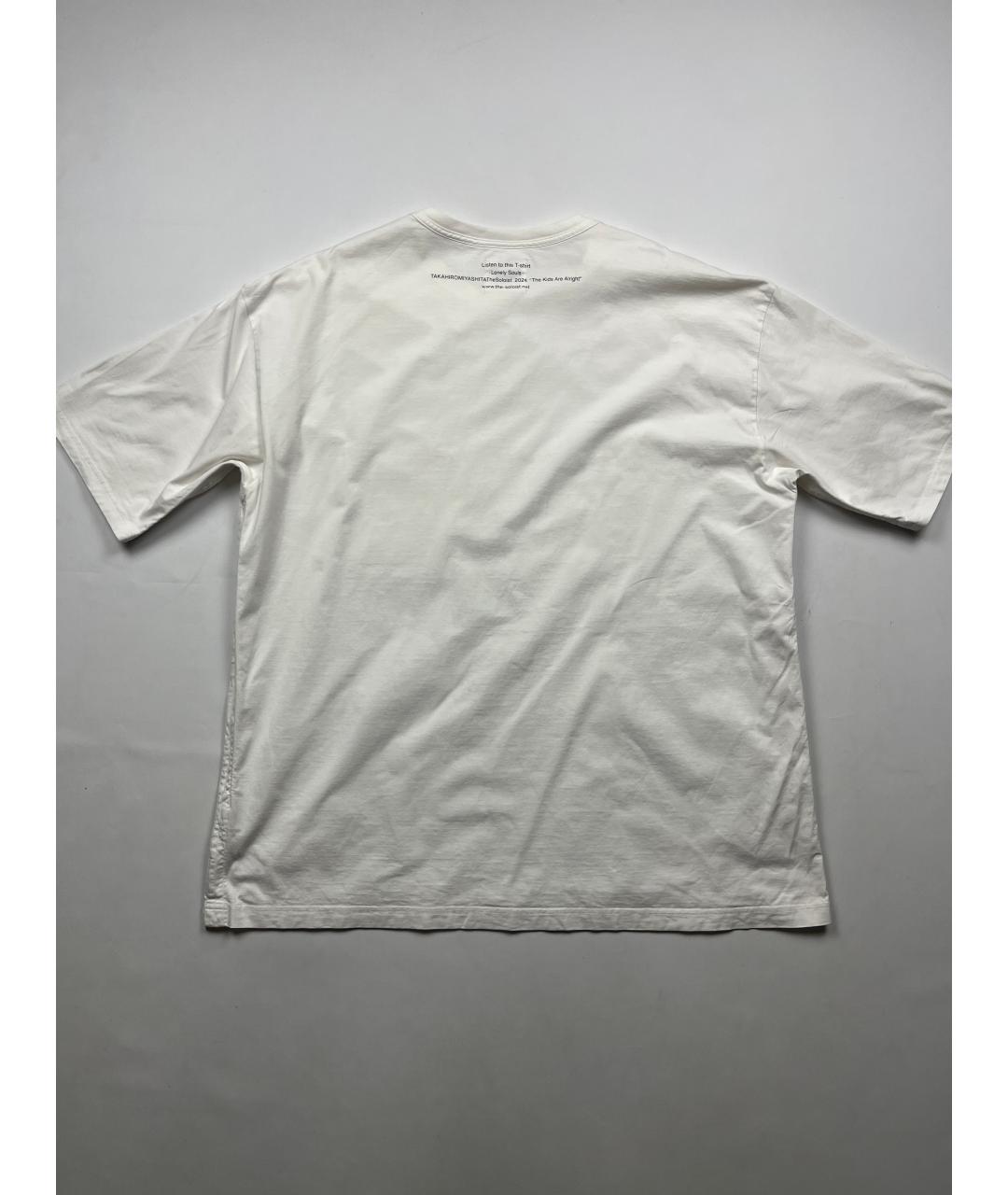 TAKAHIROMIYASHITA THE SOLOIST Белая хлопковая футболка, фото 4