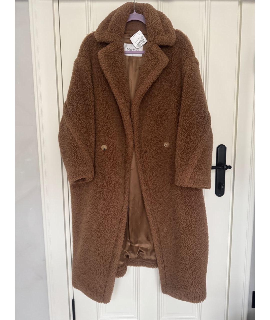 MAX MARA Оранжевое шерстяное пальто, фото 5