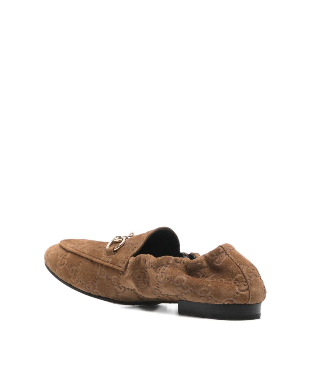 GUCCI Коричневые замшевые лоферы, фото 4