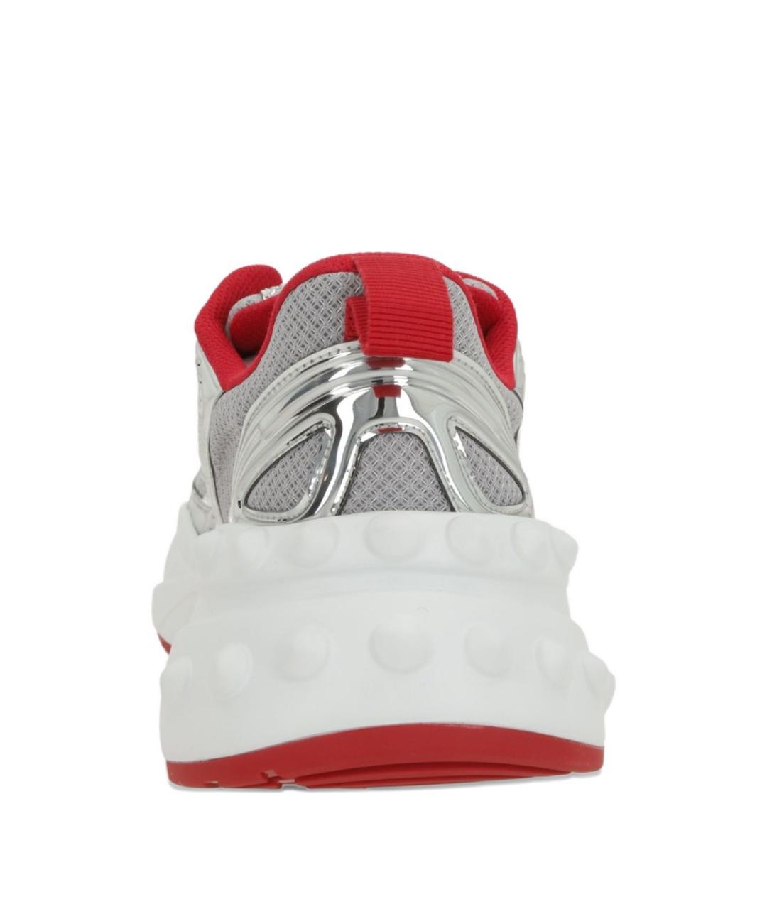 CHRISTIAN LOUBOUTIN Серебряные кожаные низкие кроссовки / кеды, фото 2