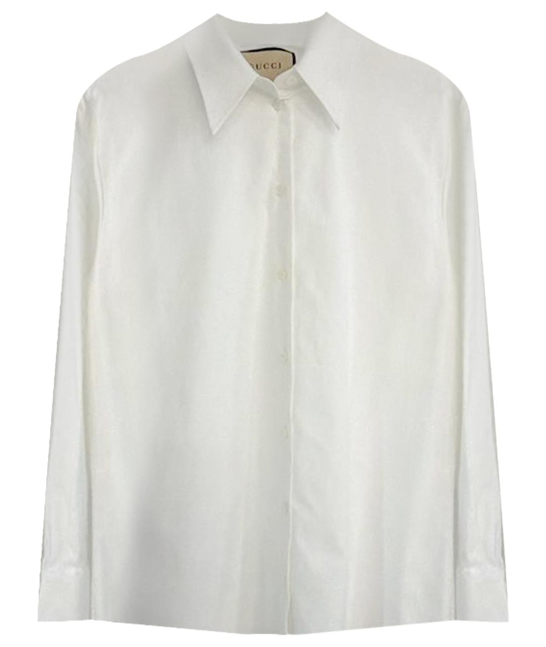 GUCCI Белая хлопковая рубашка, фото 1