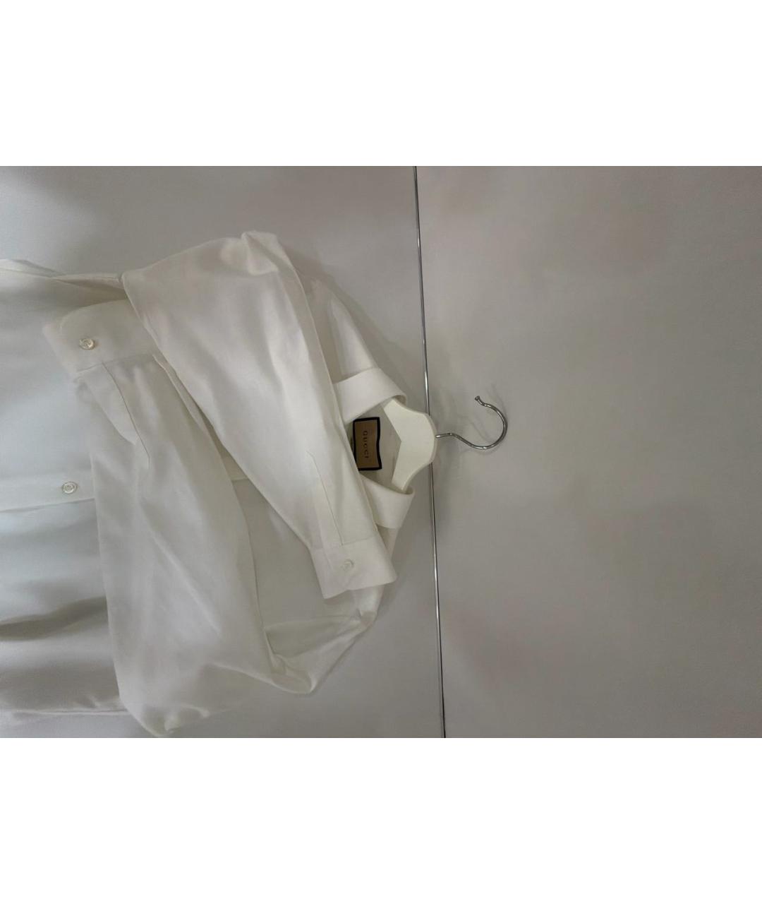GUCCI Белая хлопковая рубашка, фото 6