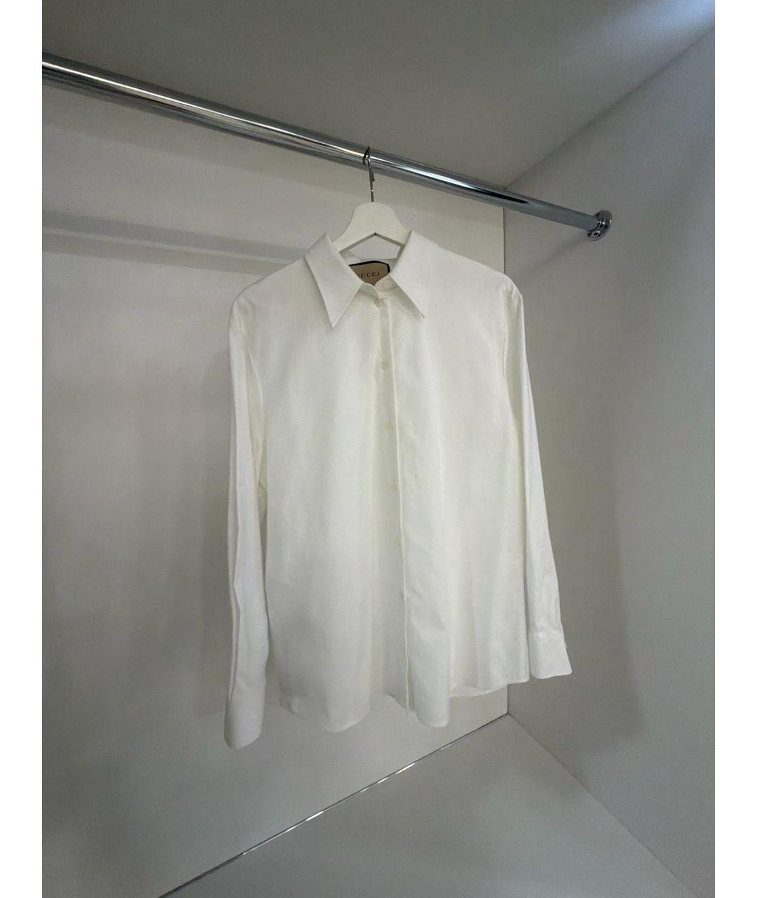 GUCCI Белая хлопковая рубашка, фото 7