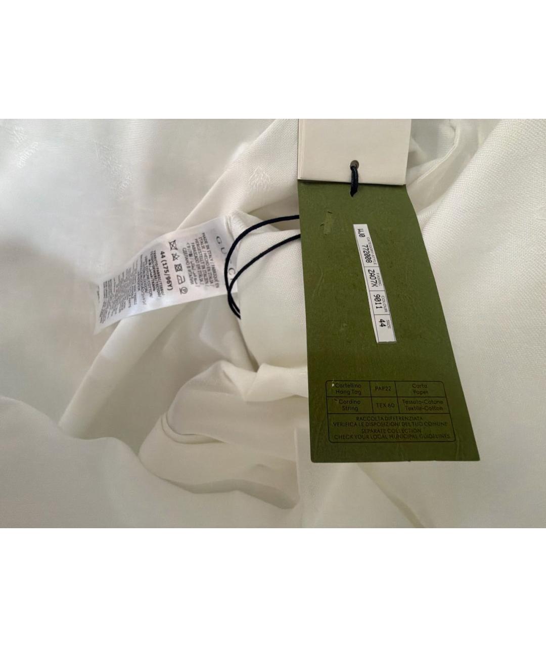 GUCCI Белая хлопковая рубашка, фото 5