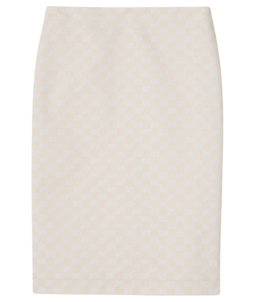 GUCCI Бежевая полиэстеровая юбка миди, фото 1