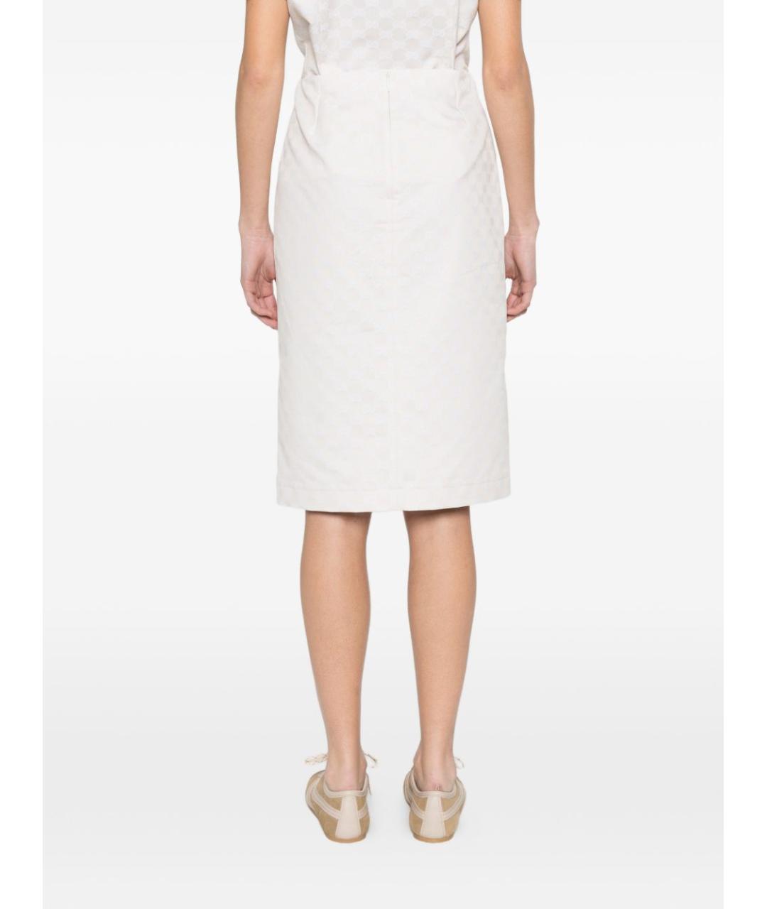 GUCCI Бежевая полиэстеровая юбка миди, фото 5