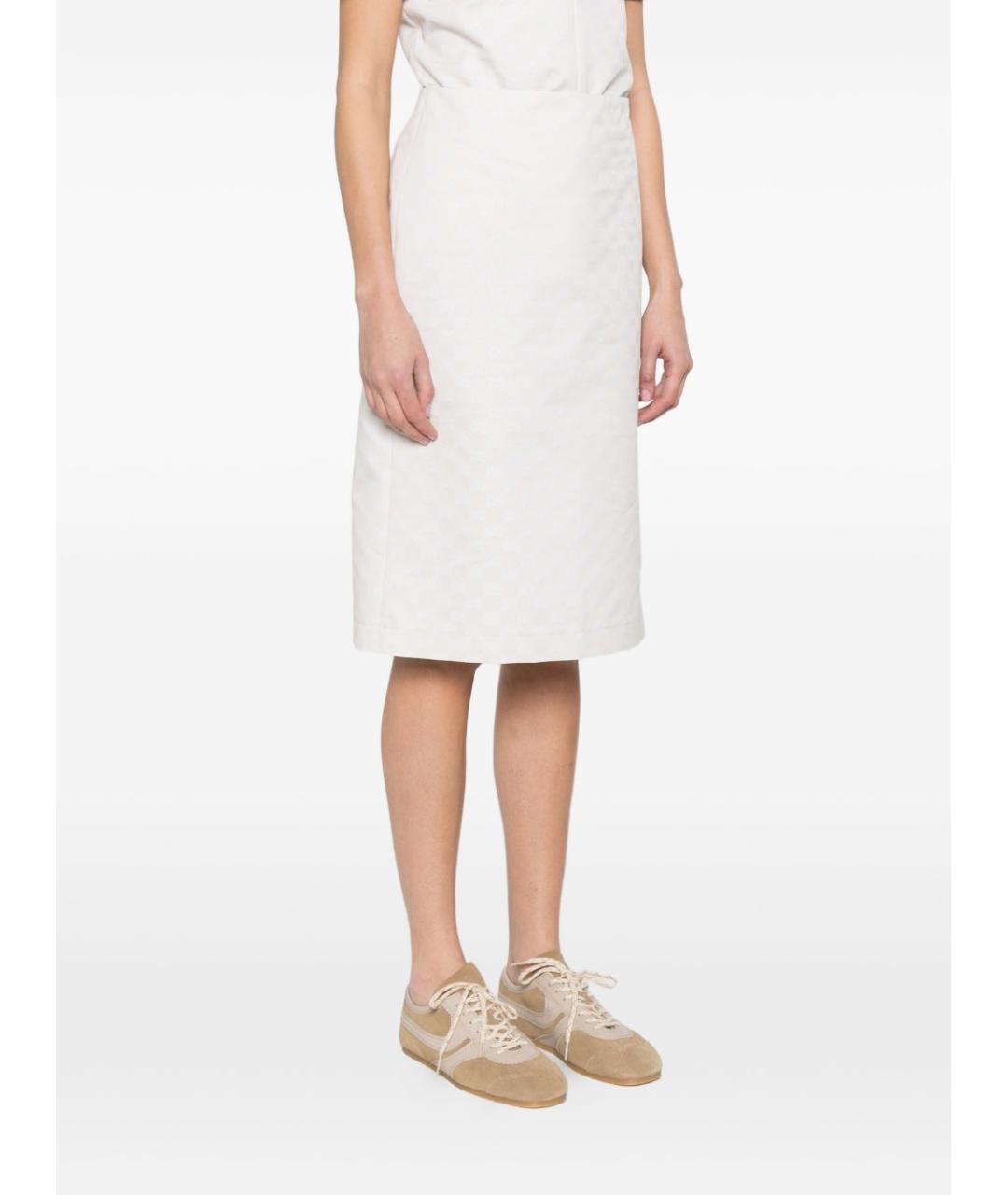 GUCCI Бежевая полиэстеровая юбка миди, фото 2