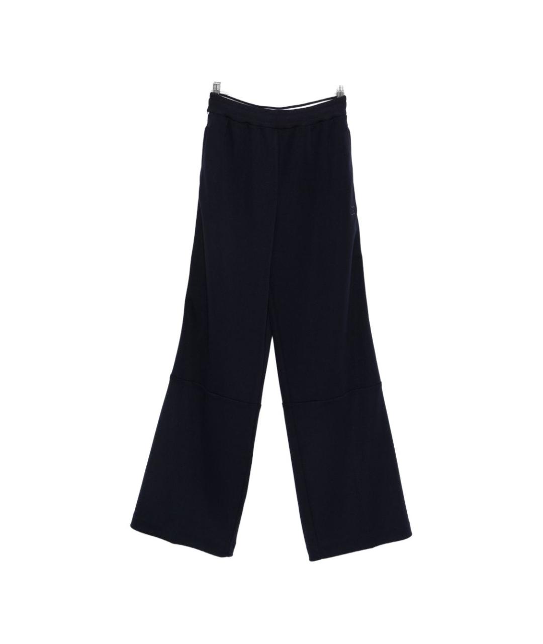 GUCCI Синие полиэстеровые прямые брюки, фото 1