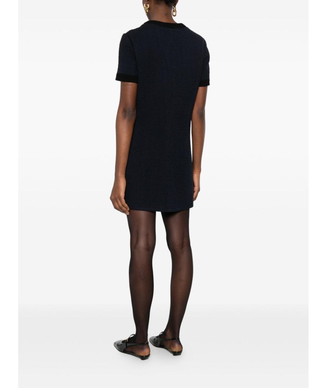 GUCCI Темно-синее шерстяное повседневное платье, фото 3