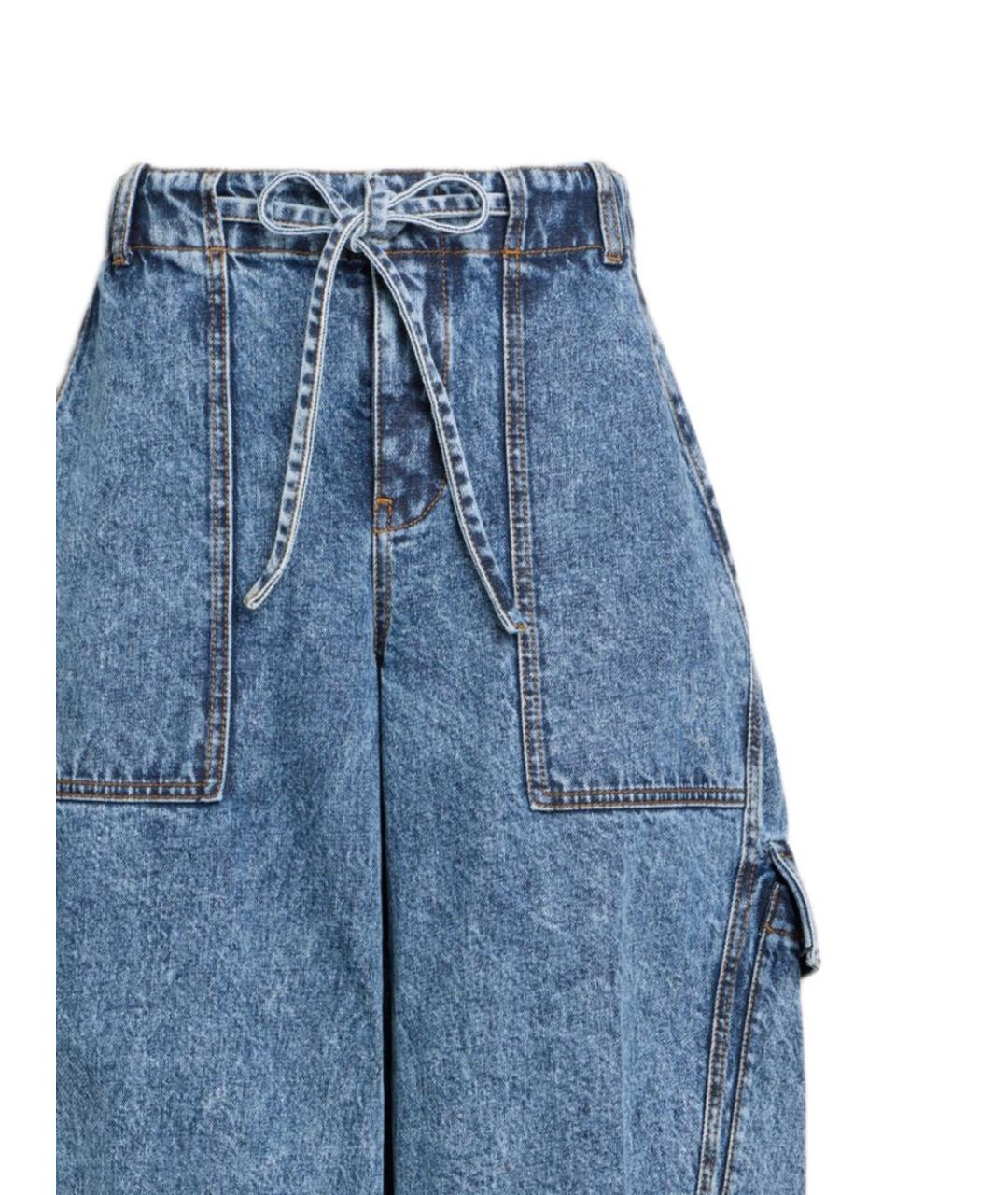 ALAIA Голубые хлопковые прямые джинсы, фото 2