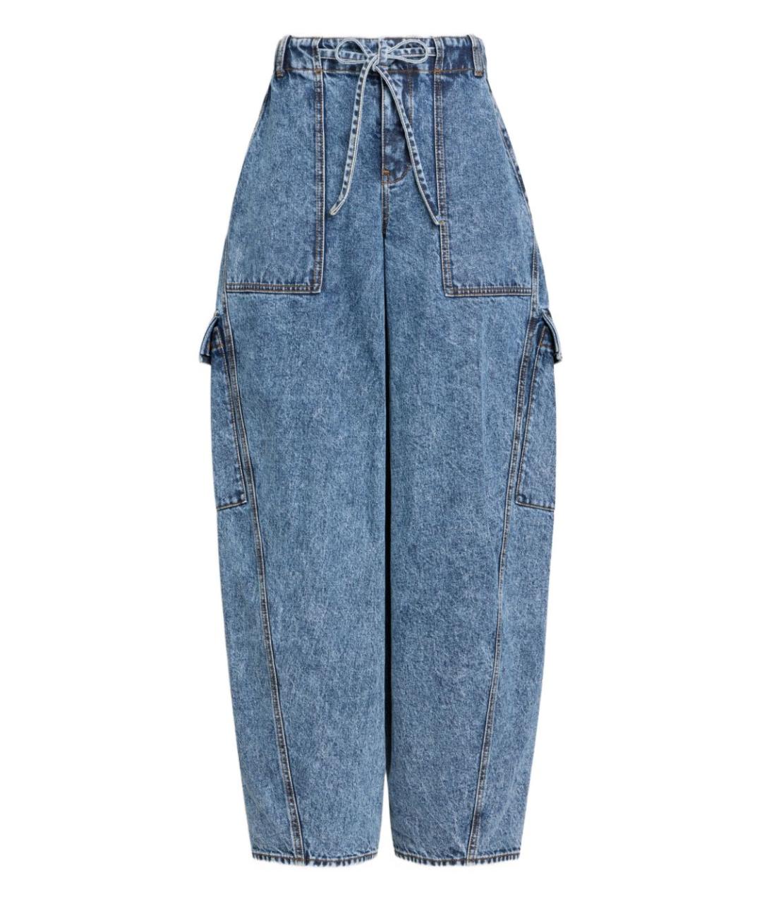 ALAIA Голубые хлопковые прямые джинсы, фото 1