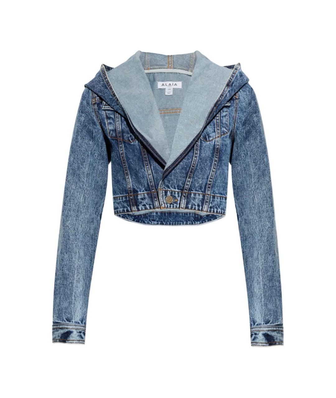 ALAIA Голубая хлопковая куртка, фото 1