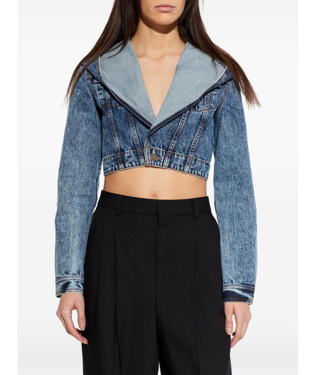 ALAIA Голубая хлопковая куртка, фото 3