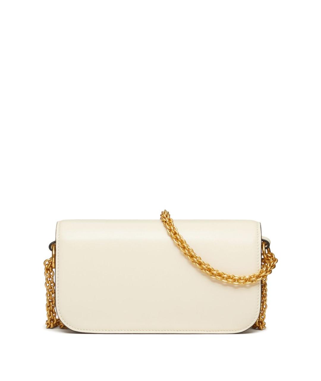 VALENTINO Бежевая кожаная сумка с короткими ручками, фото 4