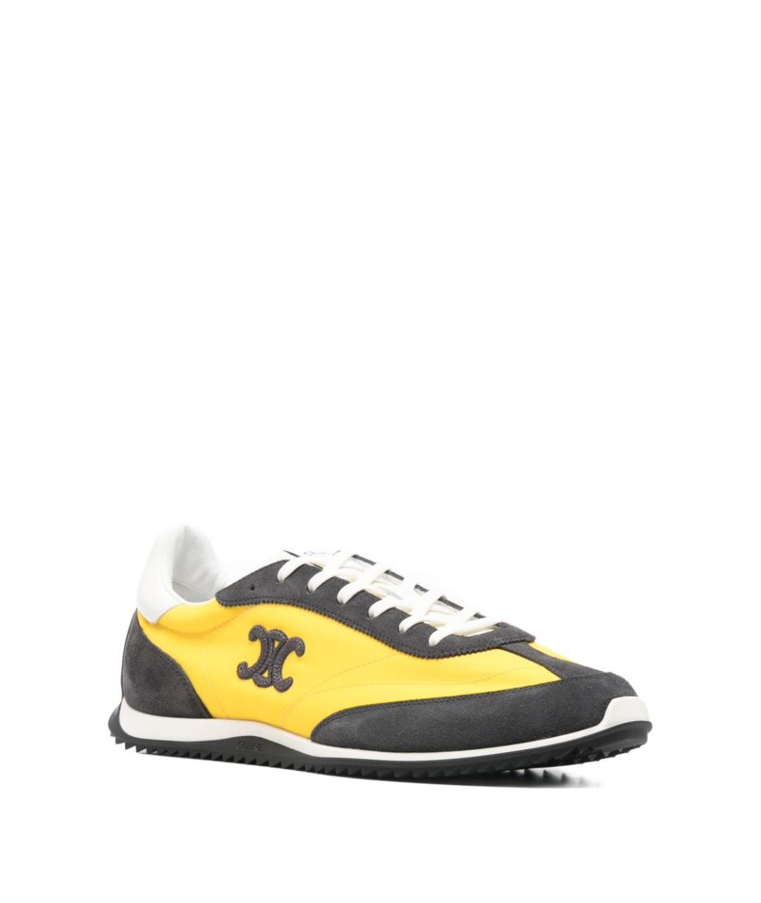 CELINE Желтые низкие кроссовки / кеды, фото 4