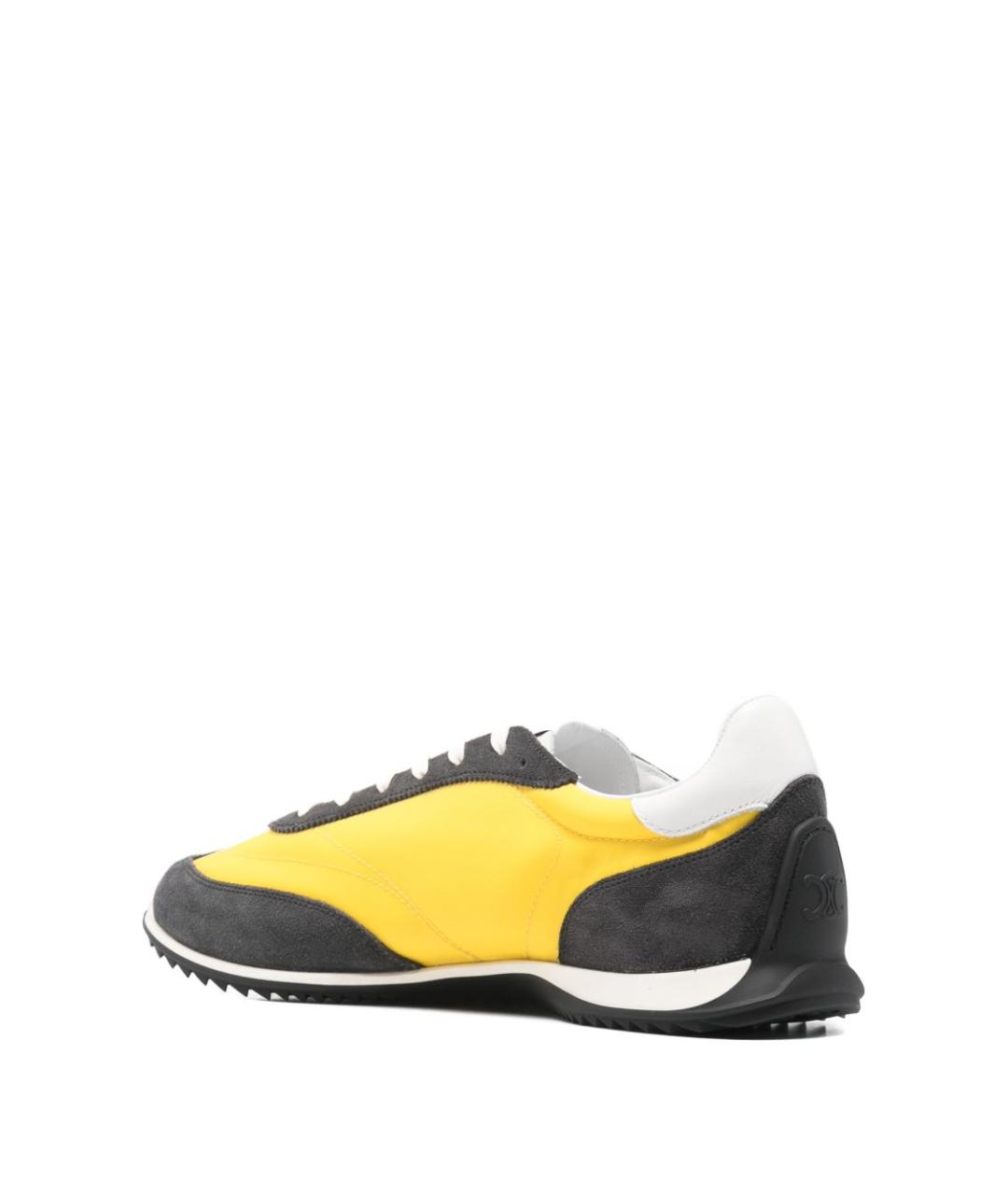 CELINE Желтые низкие кроссовки / кеды, фото 2