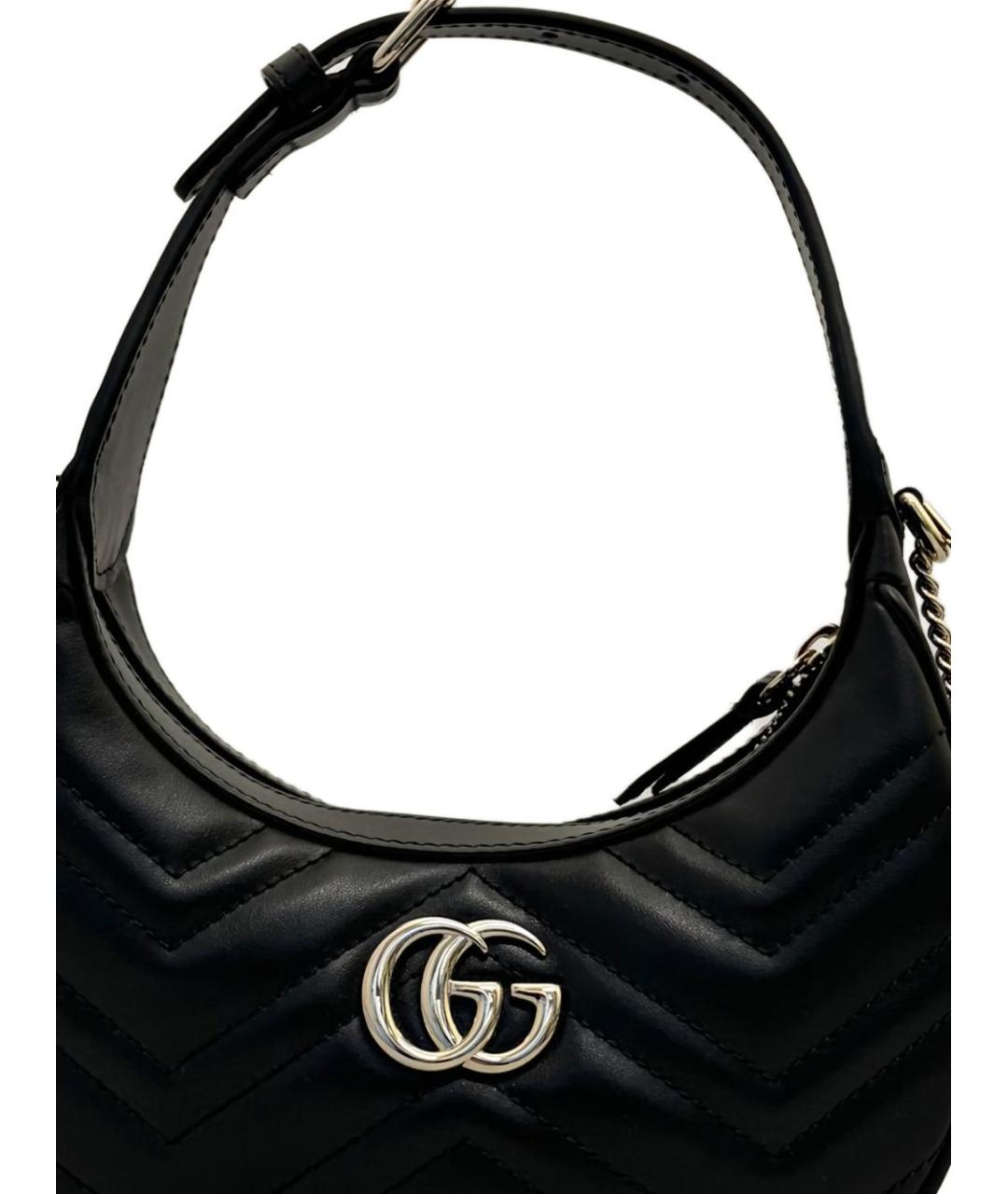 GUCCI Черная кожаная сумка через плечо, фото 2